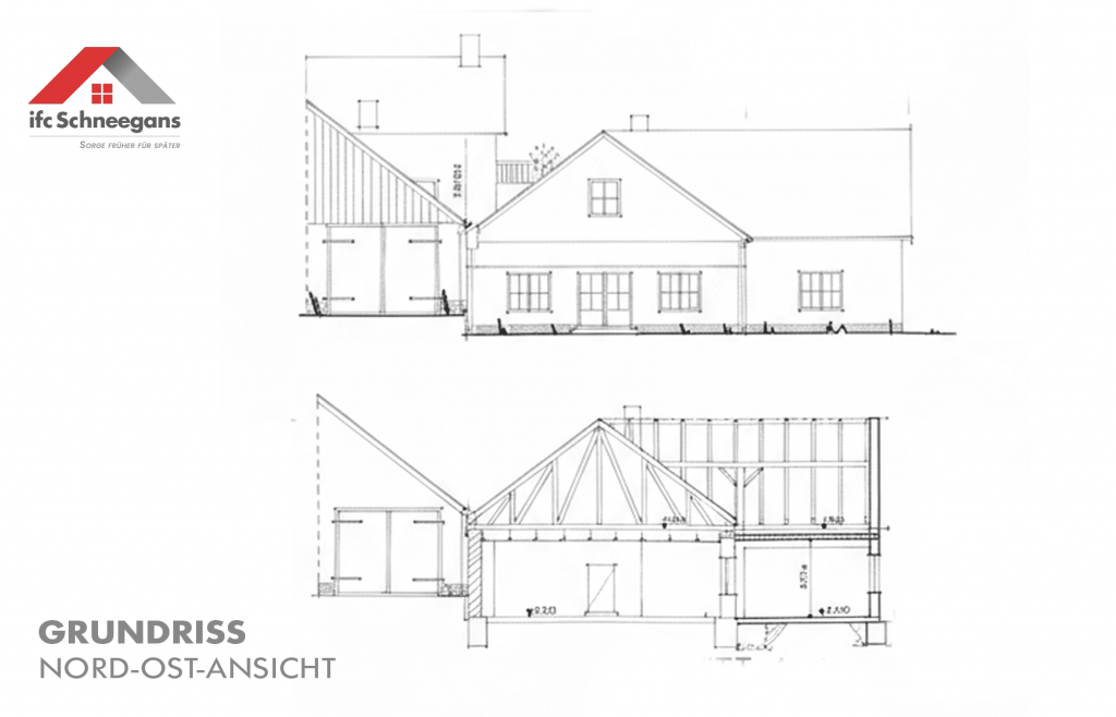Grundriss-Nord-Ost-Ansicht